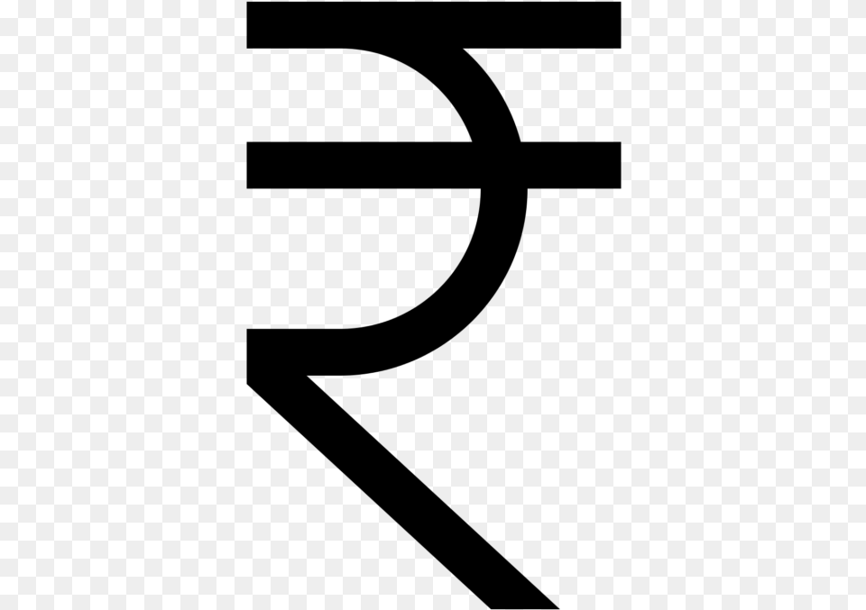 Indian Rupee Sign Currency Symbol Indian Rupee Symbol, Gray Png