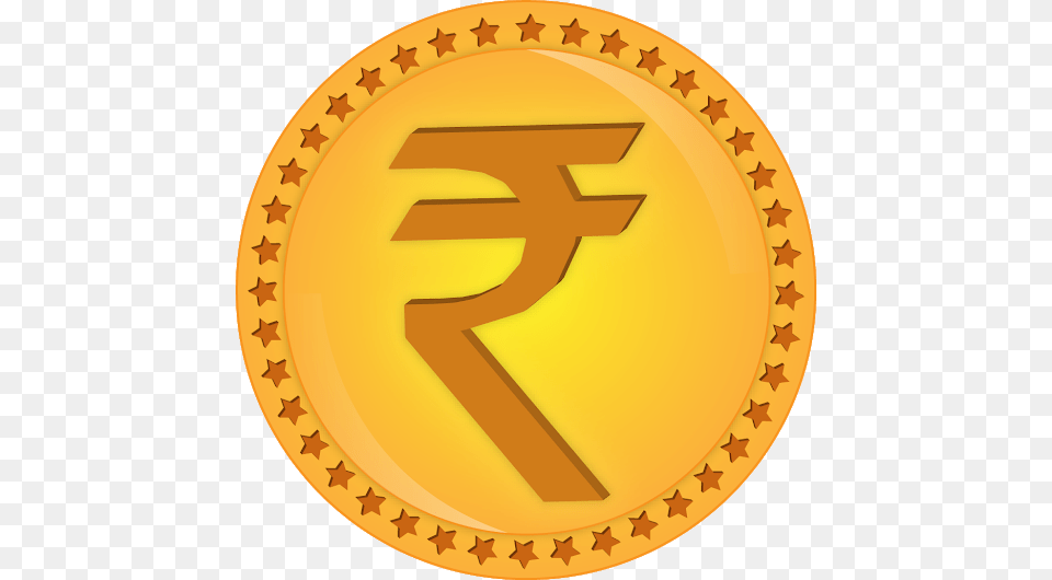 Indian Rupee Symbol Nehru College Of Engineering And Research Centre, Gold, Plate, Money, Coin Free Png