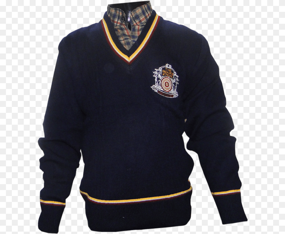 Indian School Pullover Jacket, Sweatshirt, Sweater, Knitwear, Clothing Png Image