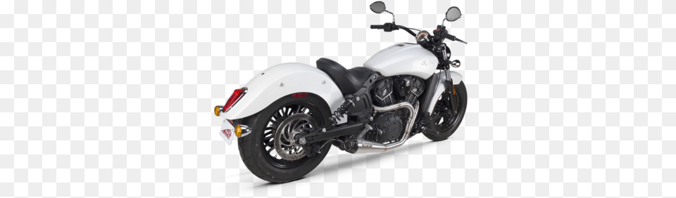 Indian Scout Full System Exhaust Cruiser Tbr Two Brothers Exhaust Indian Scout, Machine, Motorcycle, Spoke, Transportation Free Png Download