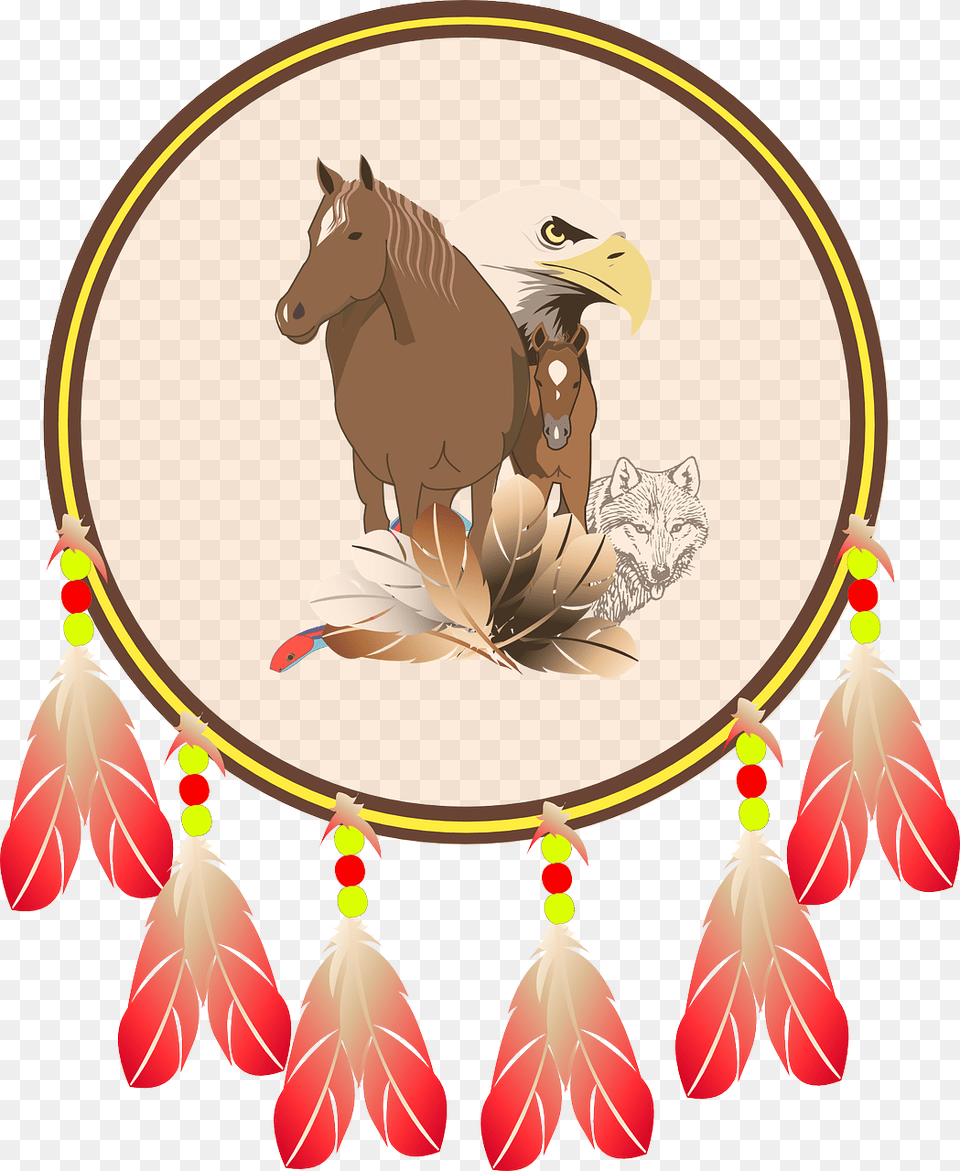 Indian Shield Blason Indien Shield Bald Eagle Clipart, Animal, Bird, Horse, Mammal Png Image