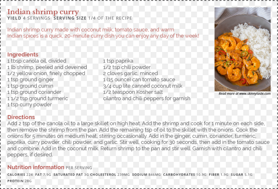 Indian Shrimp Curry Final Shrimp Curry, Text, Menu, Plate Free Png Download