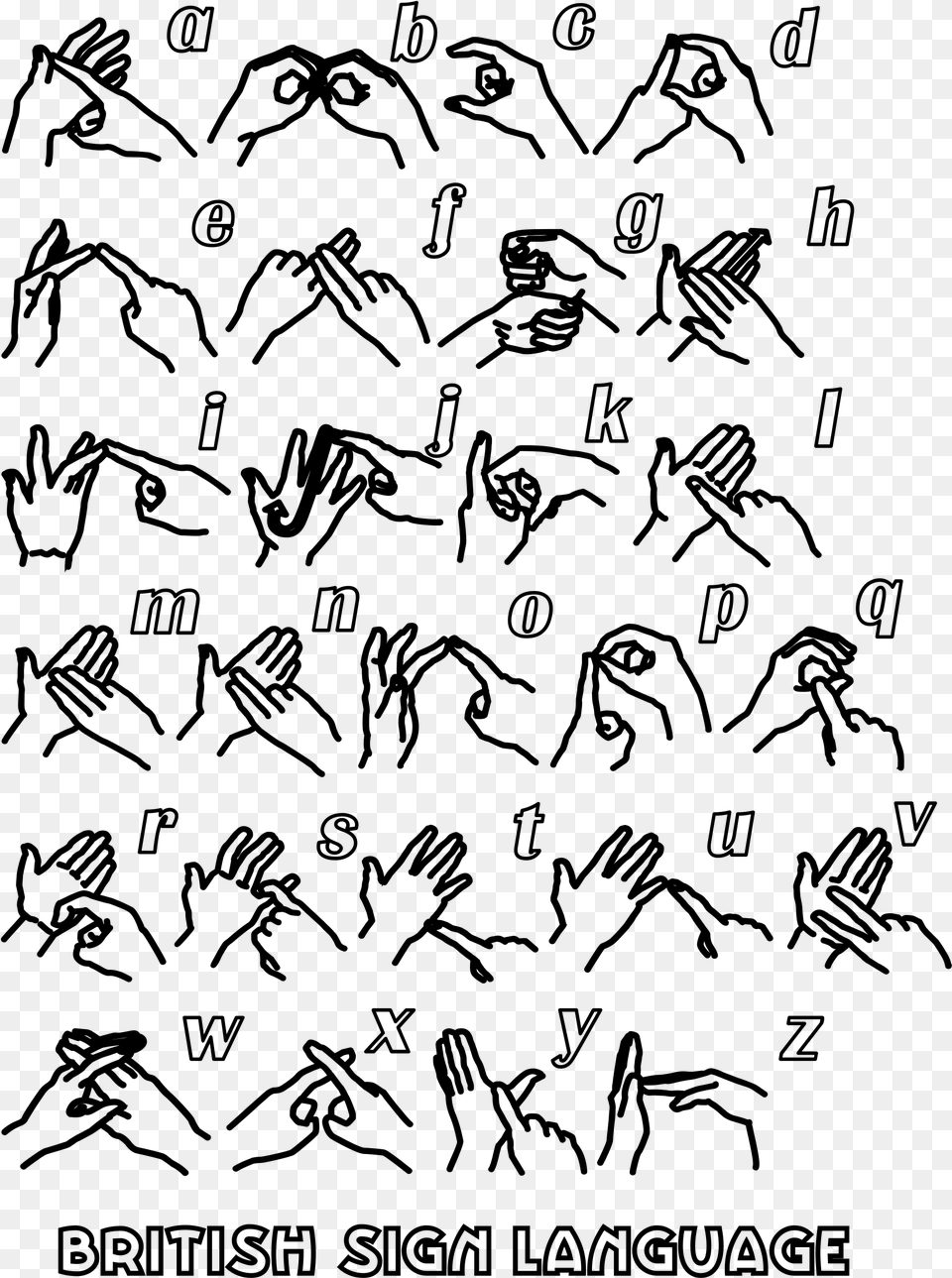 Indian Sign Language English, Gray Png Image