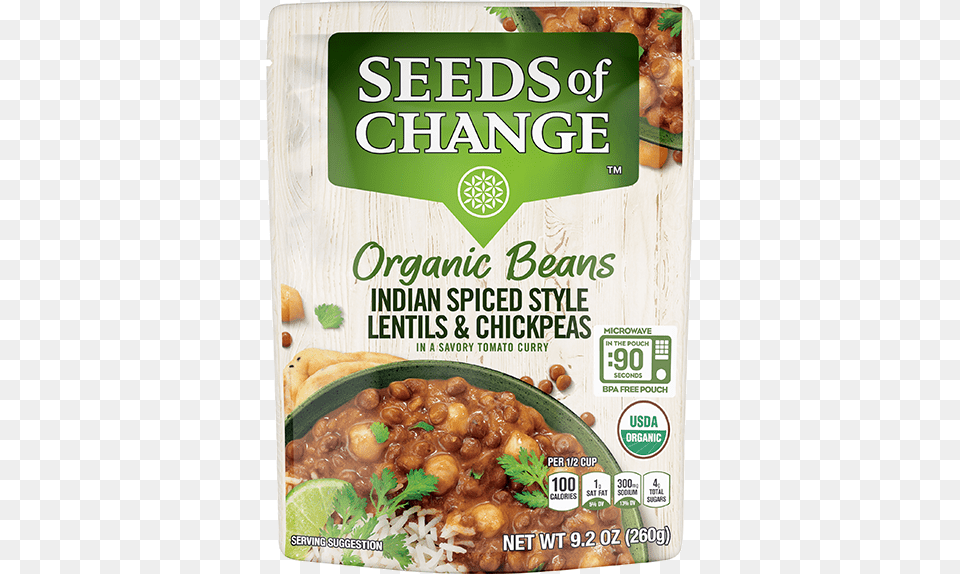 Indian Spiced Style Lentils Amp Chickpeas Seeds Of Change Beans, Bean, Food, Plant, Produce Free Png
