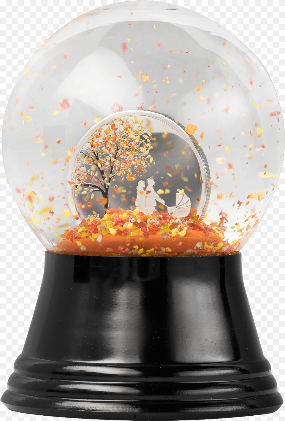 Indian Summer Snow Globe Silver Coin Smartminting Cit Snow Globe Vienna, Light, Plate, Lamp Free Png Download