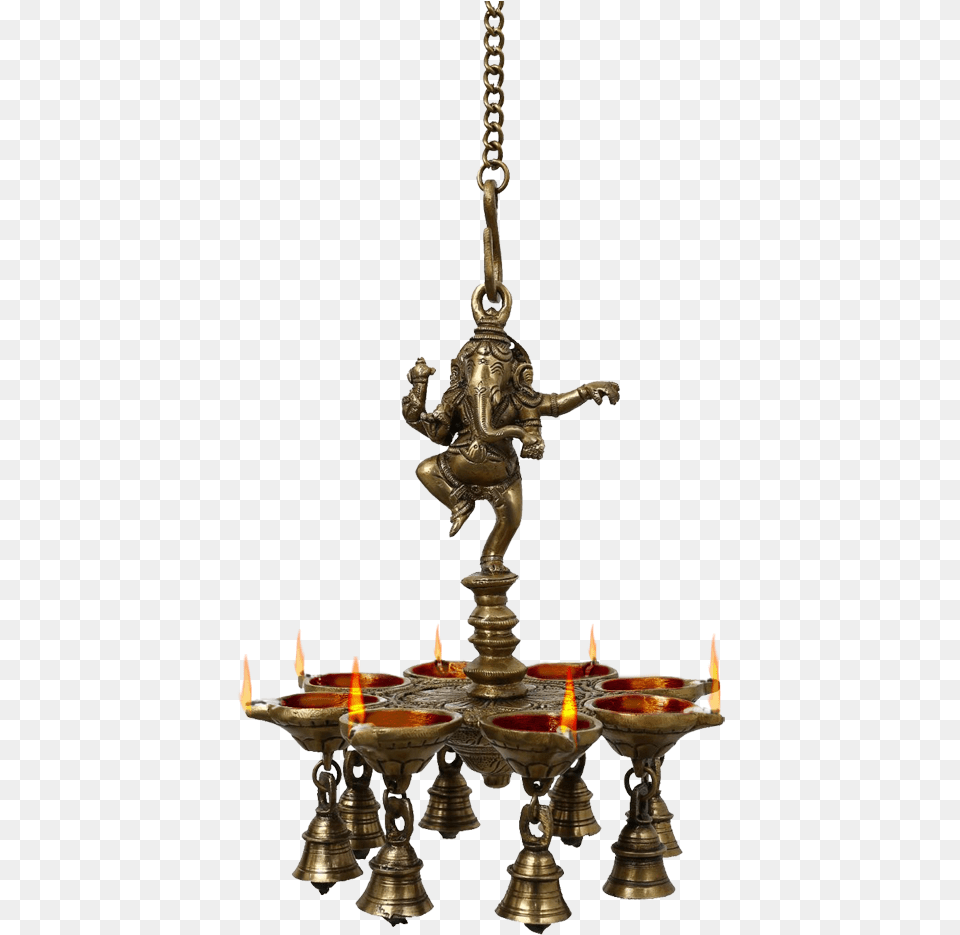 Indian Traditional Lamps, Bronze, Chandelier, Lamp, Festival Free Png Download