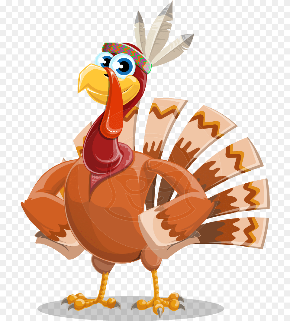 Indian Turkey Cartoon Vector Character Aka Snoody The Happy Turkey With Thumbs Up, Animal, Beak, Bird, Baby Free Transparent Png