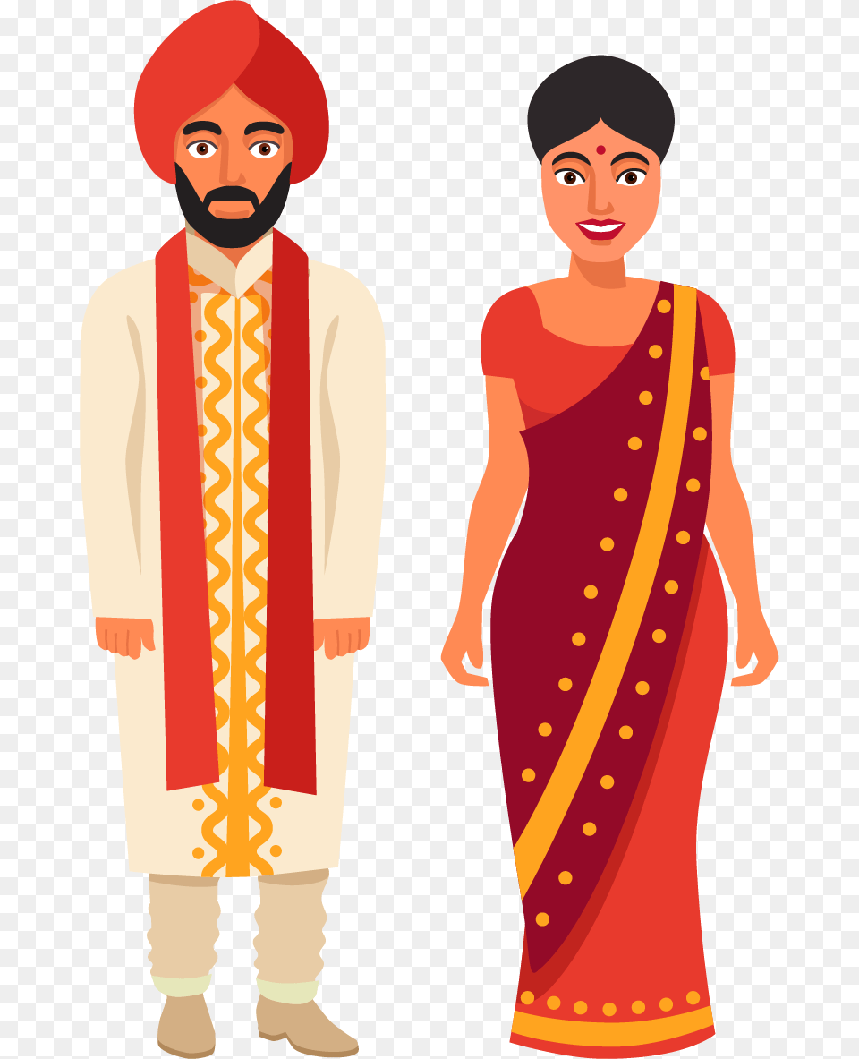 Indian Wedding Couple Indian Wedding Couple Clipart, Adult, Person, Male, Woman Free Png Download