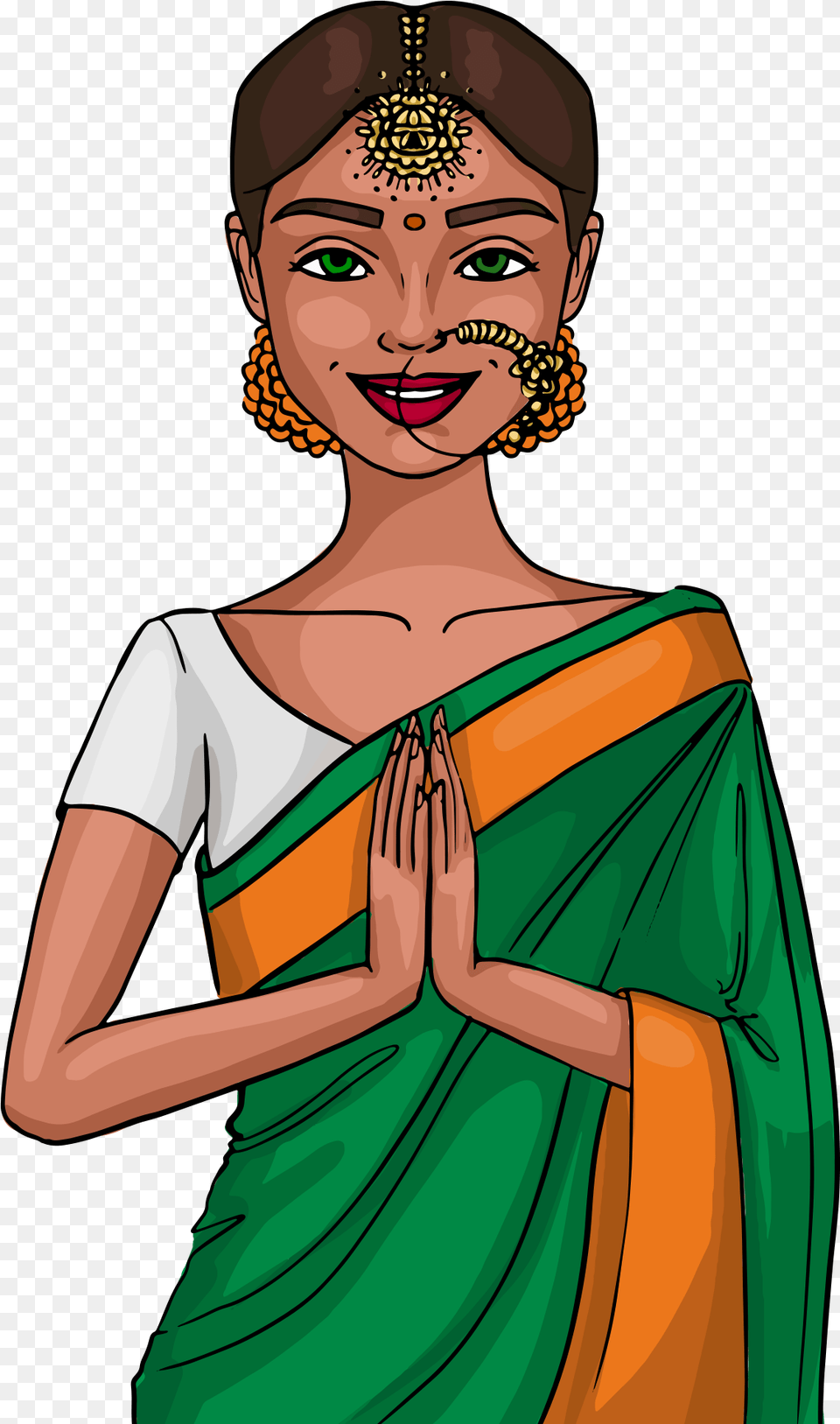 Indian Woman, Adult, Female, Person, Art Free Png Download