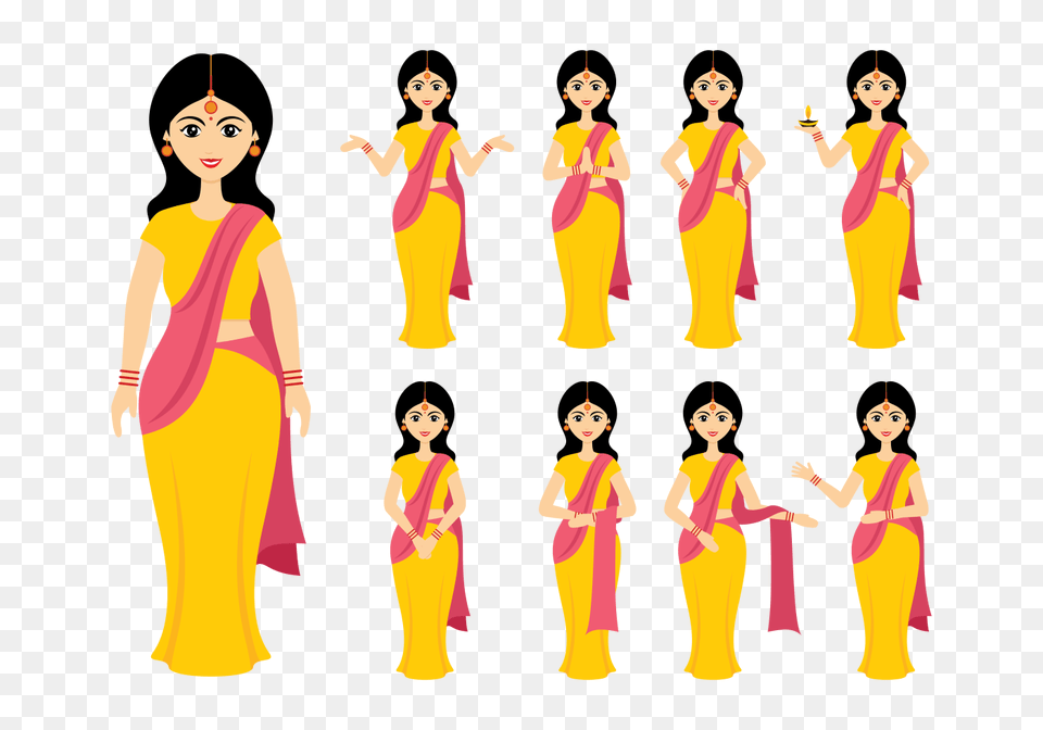 Indian Women Vector, Adult, Female, Person, Woman Png Image