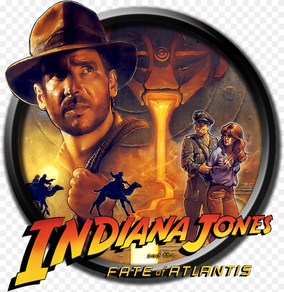 Indiana Jones And The Fate Of Atlantis Game Poster, Adult, Person, Woman, Female Free Png
