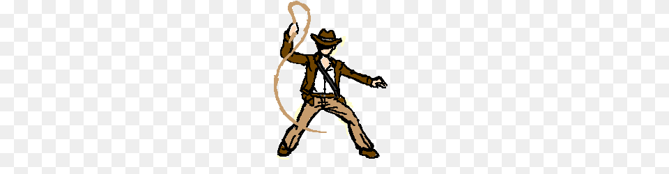 Indiana Jones Clipart Whipped, Person, Whip, Clothing, Hat Free Png Download
