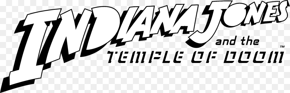 Indiana Jones Temple Of Doom Logo Black And White Indiana Jones Snes Logo, Text Free Png Download