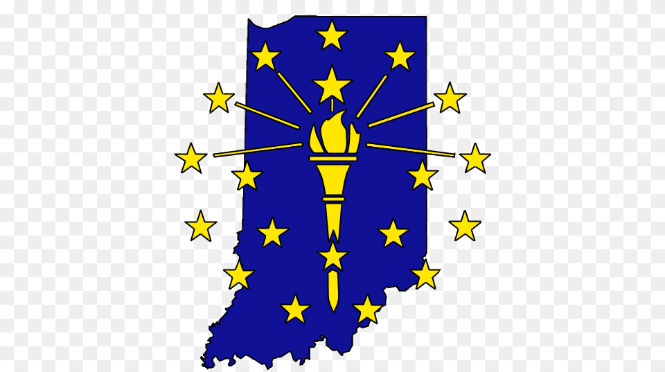 Indiana With Torch Star Logo, Light, Flag, Symbol Png Image