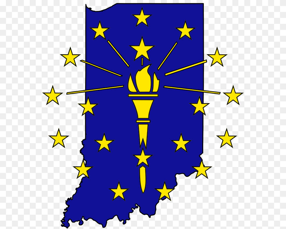 Indiana With Torch Star Logo, Light, Flag, Symbol Png
