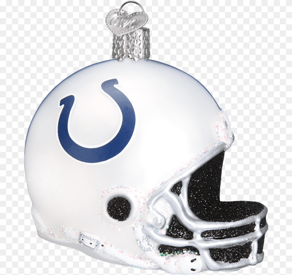Indianapolis Colts Nfl Football Helmet Glass Ornament, American Football, Person, Playing American Football, Sport Free Png Download