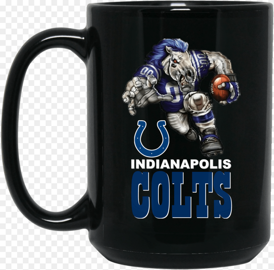 Indianapolis Colts Player Mascot Blue White Bm15oz Indianapolis Colts Graphic Shirt, Cup, Baby, Person, Stein Free Png Download