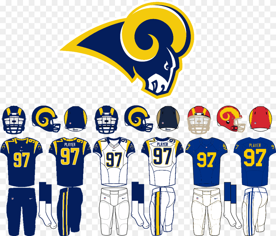 Indianapolis Season Nfl Rams Angeles Los 2018 Clipart La Rams Wallpaper Iphone, Helmet, Person, Shirt, Crowd Png Image