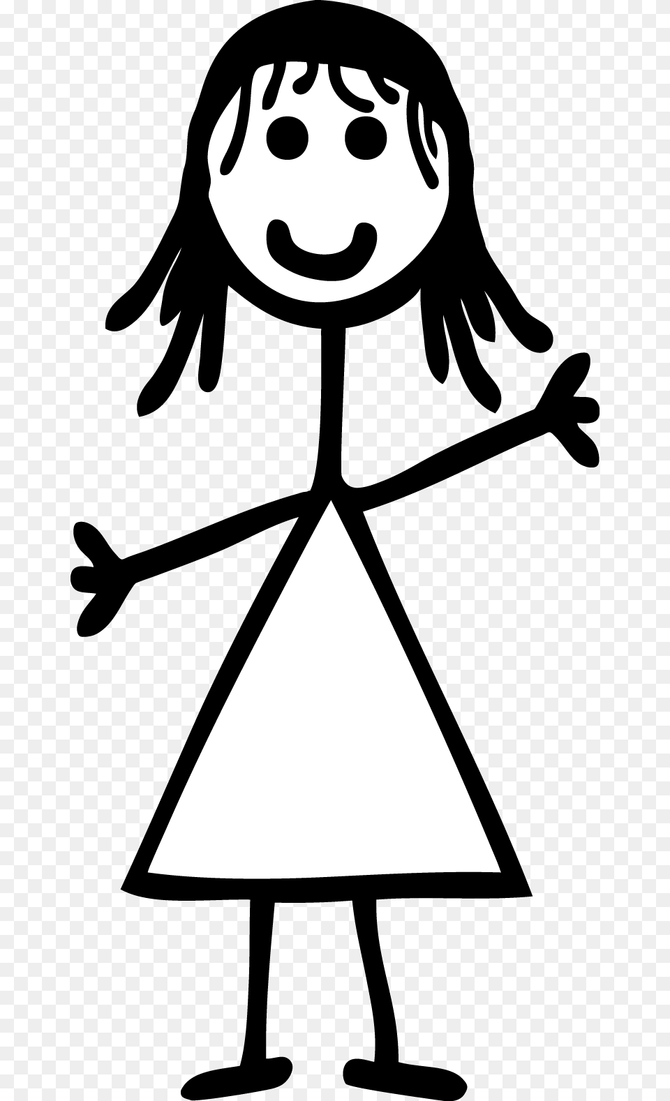 Indians Clipart Stickman Stick Figure Girl, Stencil, Triangle, Face, Head Free Png Download