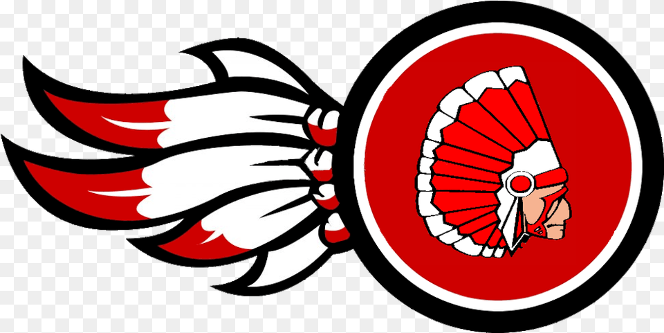 Indians Logo Cut With Redskin Red Skin Indian Logo, Emblem, Symbol Free Png