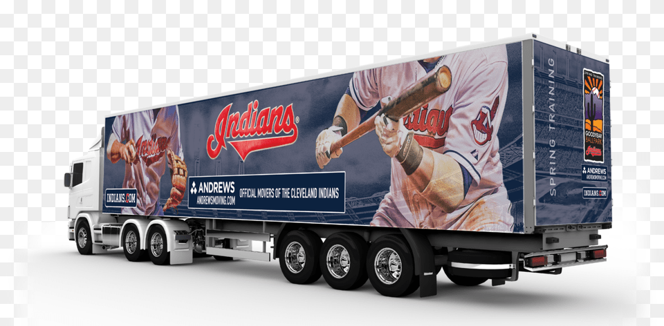 Indians Truck 1 Captain Tom Moore 100th Birthday, Vehicle, Advertisement, Transportation, Trailer Truck Png