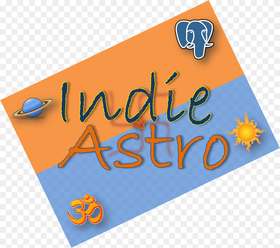 Indie Astro Logo Postgresql, Text, Blackboard Png Image