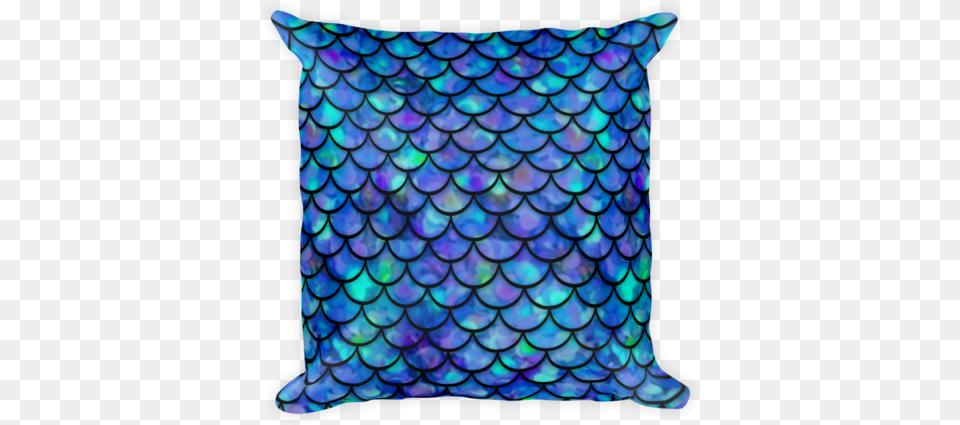 Indigo Blue Mermaid Fish Scales Pillow Mermaid, Cushion, Home Decor, Chandelier, Lamp Png Image