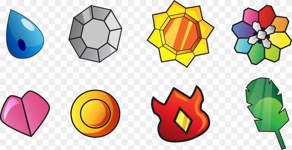Indigo League Badges Pokemon Gym Badges, Art, Graphics Png