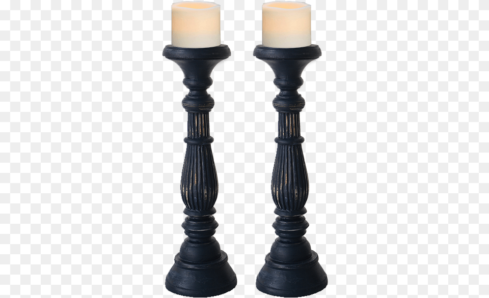 Indigo Pillar Candle Holders Tall Candle, Chess, Game, Candlestick Free Png