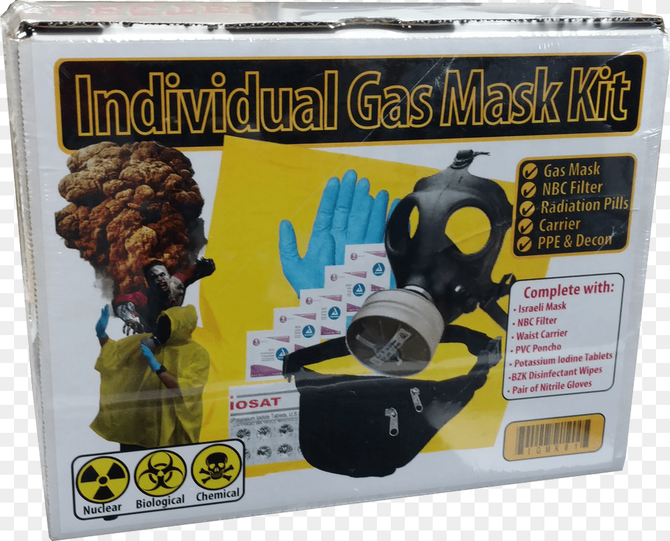 Individual Gas Mask Kit Poster, Adult, Person, Man, Male Png Image
