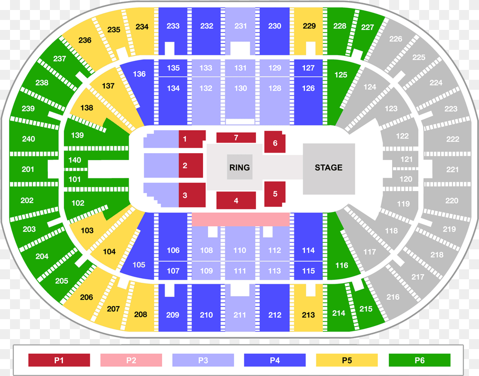 Individual Tickets Us Bank Arena Wwe Seating Chart Free Png Download