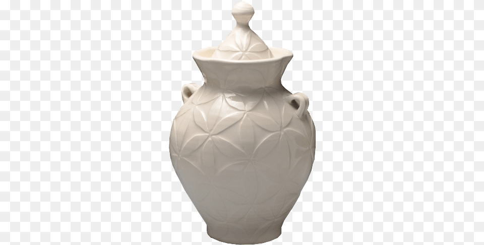 Individual White Petals Porcelain Cremation Urn Pottery, Art, Jar Free Png Download