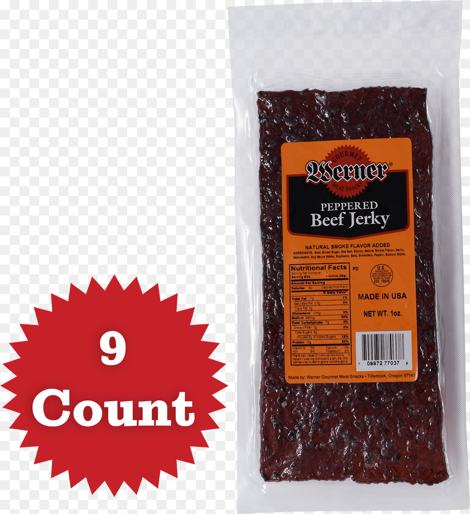 Individually Wrapped Giant Slab Jerkyclass Salt On Pepperoni Stick, Food, Sweets Png