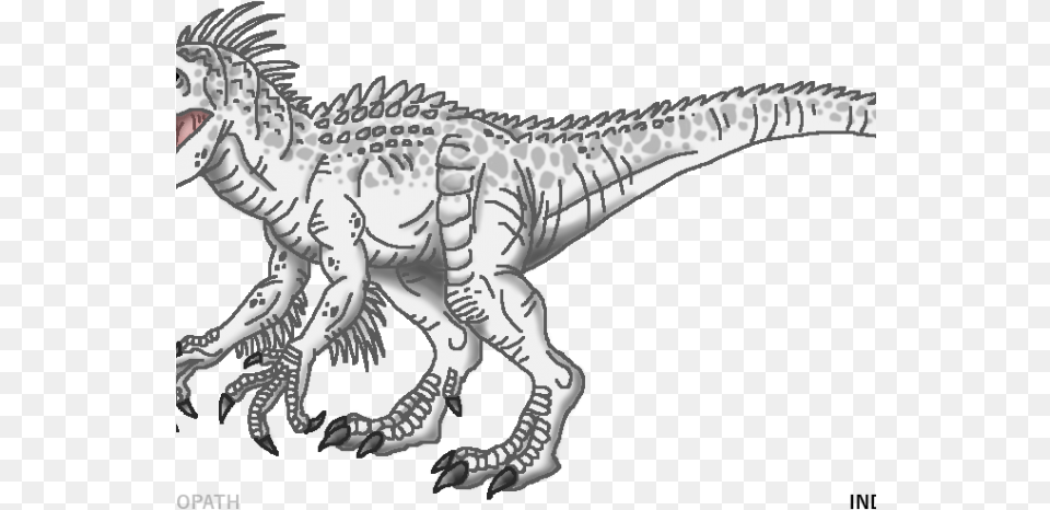 Indominus Rex Coloring Pages, Animal, Dinosaur, Reptile Png Image