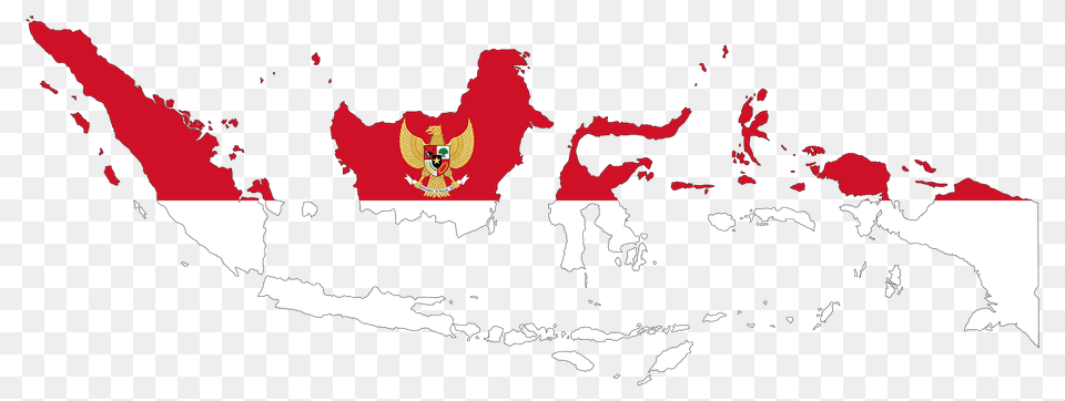 Indonesia Map Flag With Stroke And Coat Of Arms Clipart, Mountain, Nature, Outdoors, Baby Free Transparent Png