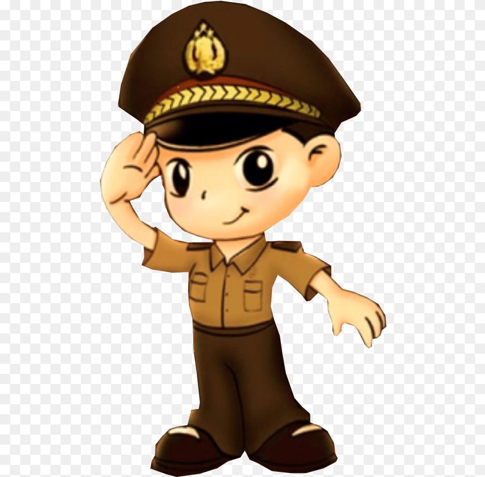 Indonesian Police Transcription National Promoter Officer Indonesian Police Clipart, Cartoon, Baby, Person, Captain Png