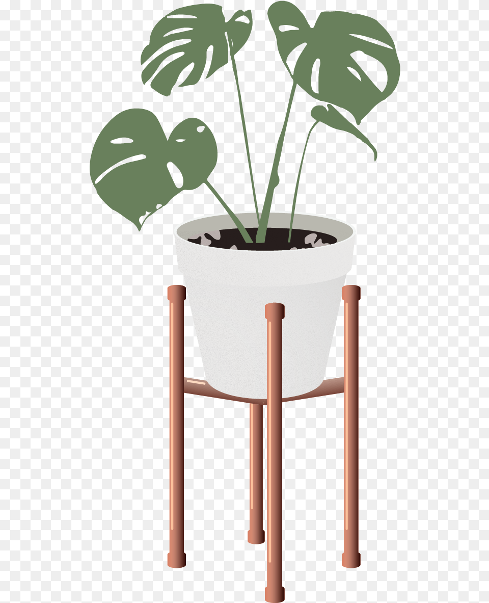 Indoor Plant Vector Illustration, Vase, Pottery, Potted Plant, Planter Png Image