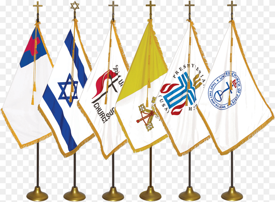 Indoor Religious Flag Sets Presbyterian Flag W Gold Fringe Amp Pole Hem Png