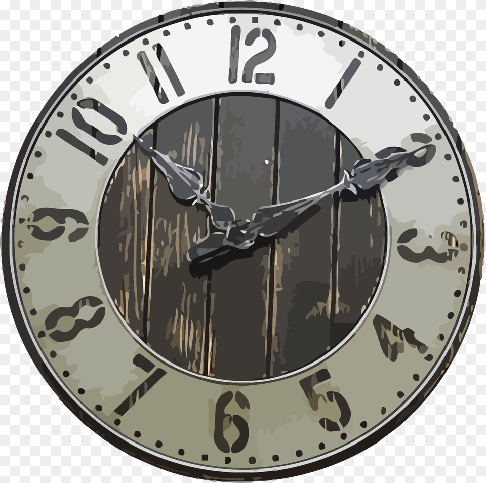 Industrial Large Wall Clock, Analog Clock, Wall Clock, Disk Png Image