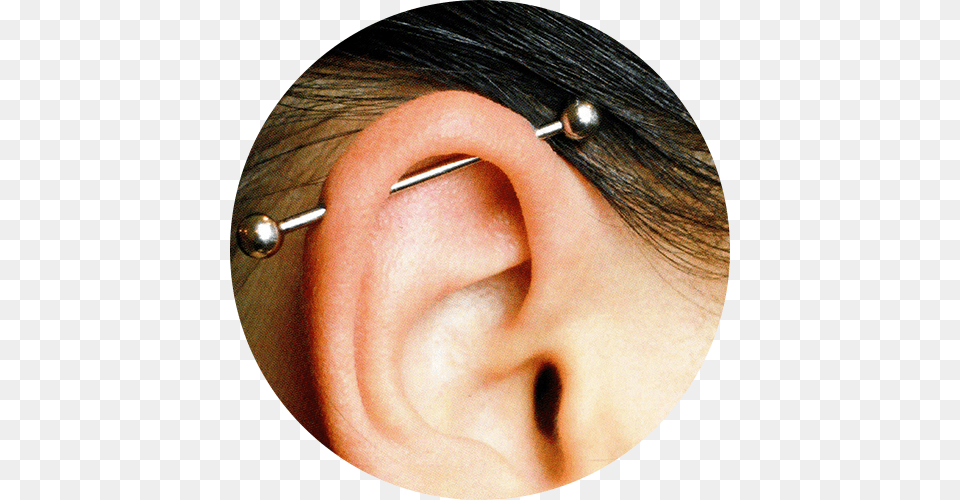 Industrial Piercing Industrial Ear Piercing Styles, Accessories, Person, Jewelry, Female Png Image