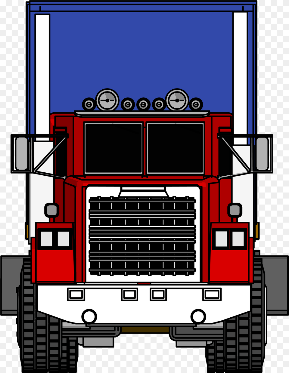 Industrial Truck Big Truck Clipart Front Cartoon Truck Front View, Transportation, Vehicle, Scoreboard Free Png