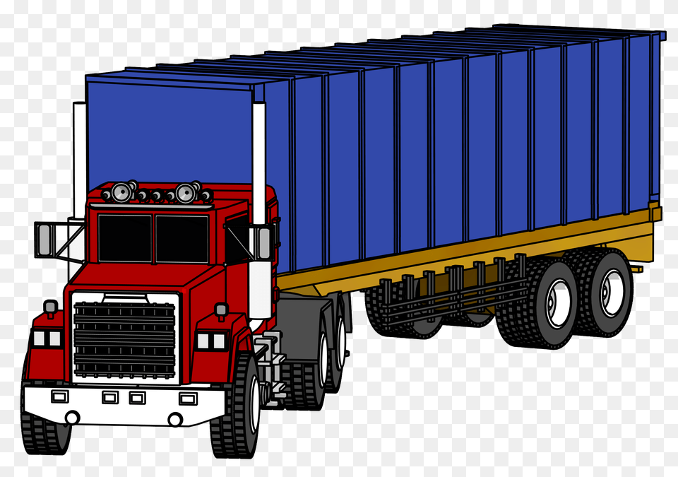 Industrial Truck Big Truck Clipart Image, Trailer Truck, Transportation, Vehicle, Bulldozer Free Png