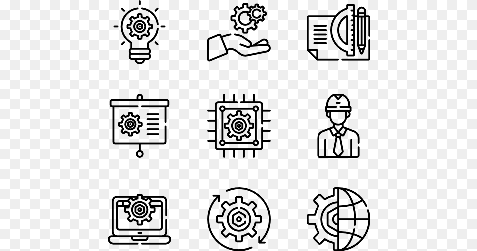 Industrial Vector Engineering Transparent Background Travel Icons, Gray Png