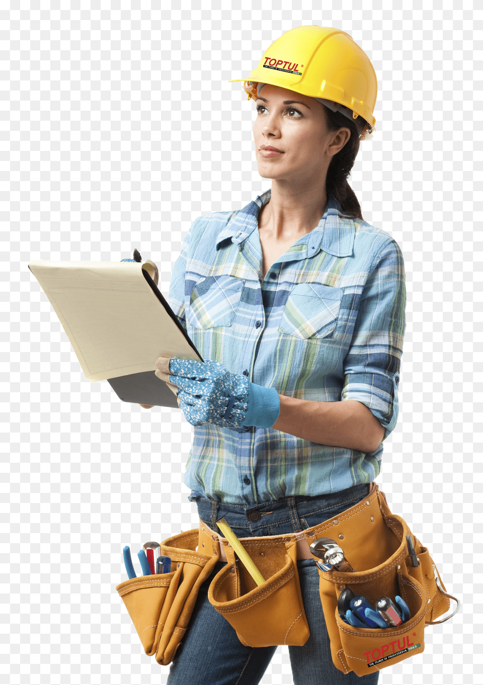 Industrial Worker, Clothing, Glove, Hardhat, Helmet Png Image