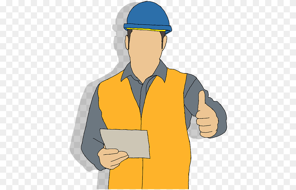 Industrial Worker Clipart Architecture Construction Ouvrier Chantier, Helmet, Person, Hardhat, Hand Png