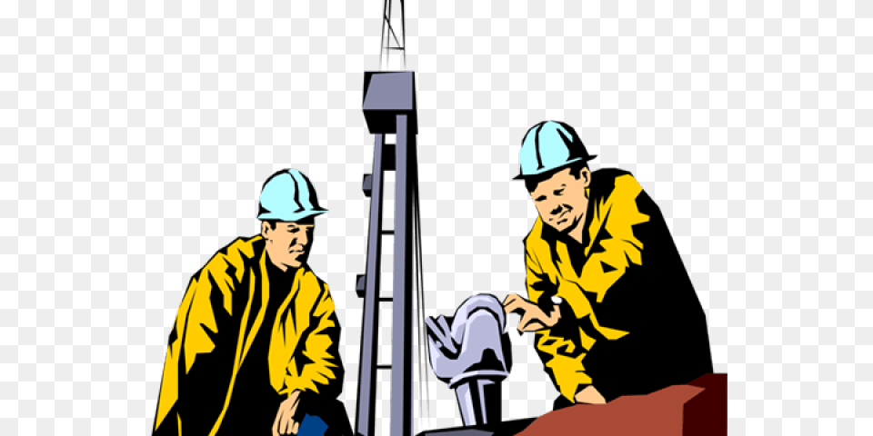Industrial Worker Clipart Drawing Construction Oil Rig Clip Art, Clothing, Hardhat, Helmet, Adult Free Png
