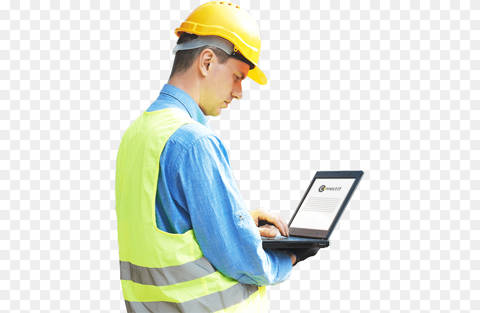 Industrial Worker Transparent Images Construction, Person, Pc, Laptop, Helmet Png Image