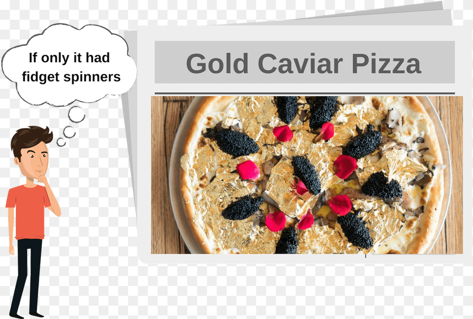 Industry Kitchen Gold And Caviar Pizza, Boy, Person, Child, Male Free Transparent Png