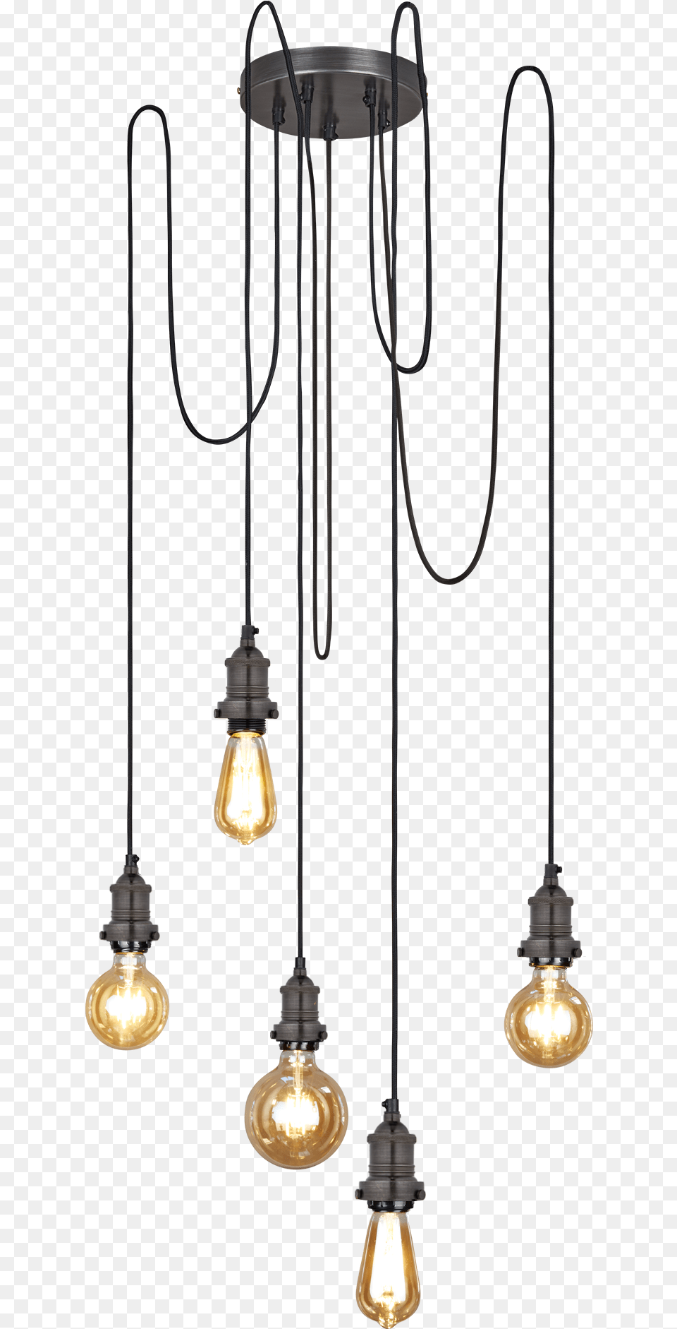Industville Brooklyn 5 Wire Pendant, Light Fixture, Lamp, Chandelier, Light Free Png
