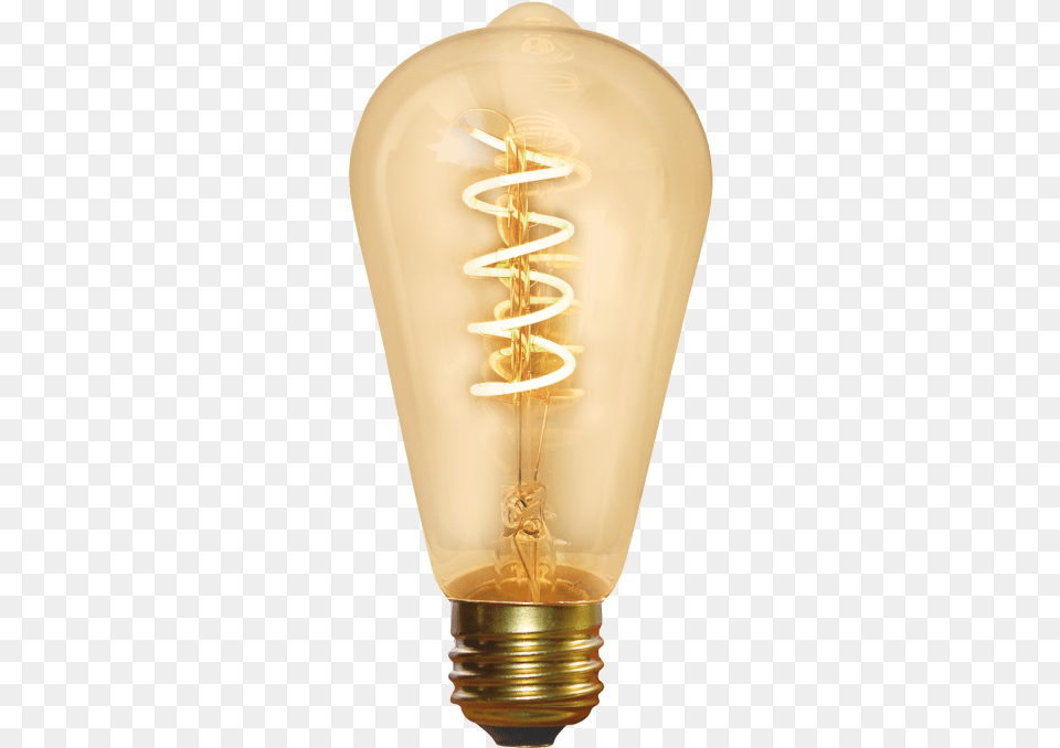 Industville Vintage St64 Spiral Led Edison Bulb Light Incandescent Light Bulb, Lightbulb Free Png